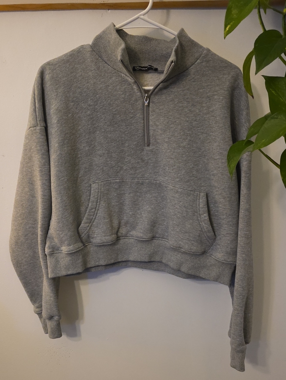Women’s Gray Half-Zip Pullover Sweatshirt